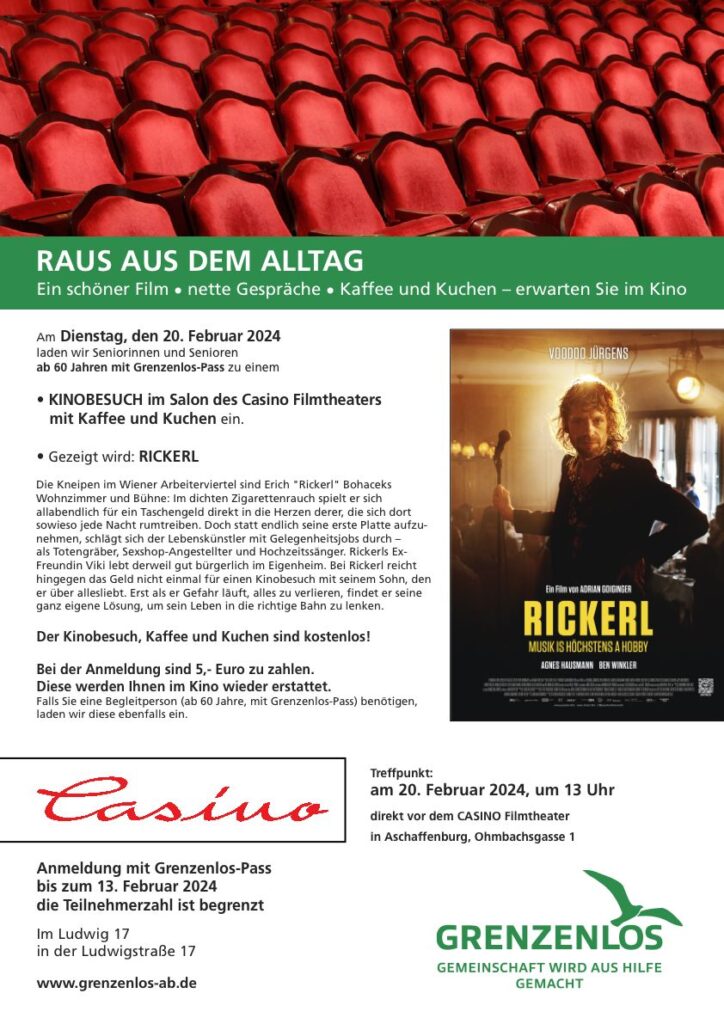 Einladung für SeniorInnen: Kino-Besuch 20.02.24