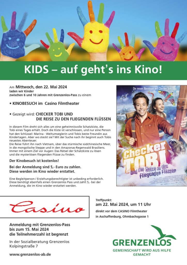 Einladung für Kinder: Kino-Besuch 22.05.24
