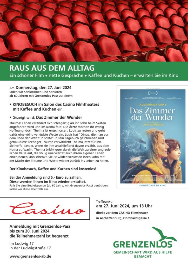 Einladung für SeniorInnen: Kino-Besuch am 27.06.24