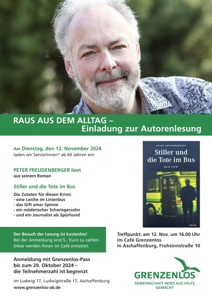 Einladung: 12.11.2024 Autorenlesung