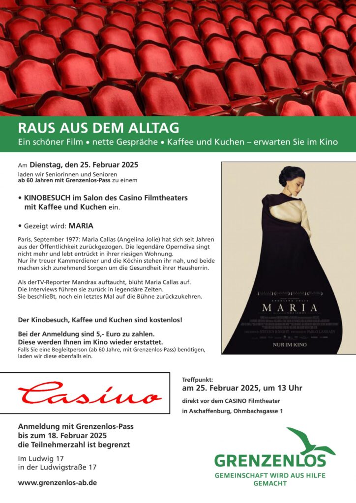 Einladung für SeniorInnen: Kino-Besuch am 25.02.2025