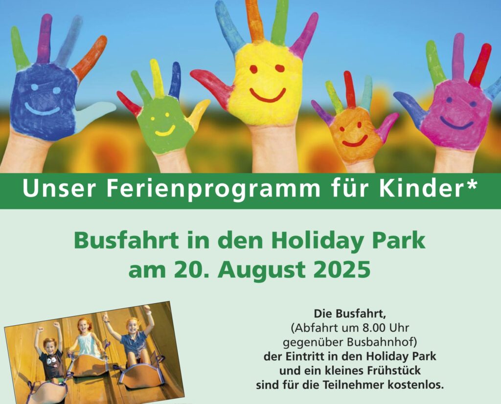 Ferienprogramm 2025 – Ausflug in den Holiday Park am 20.08.25