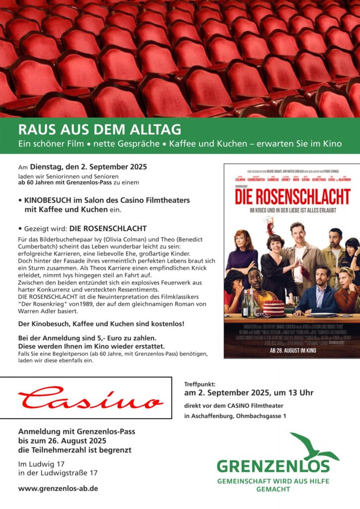 Einladung für SeniorInnen: Kino-Besuch am 02.09.2025