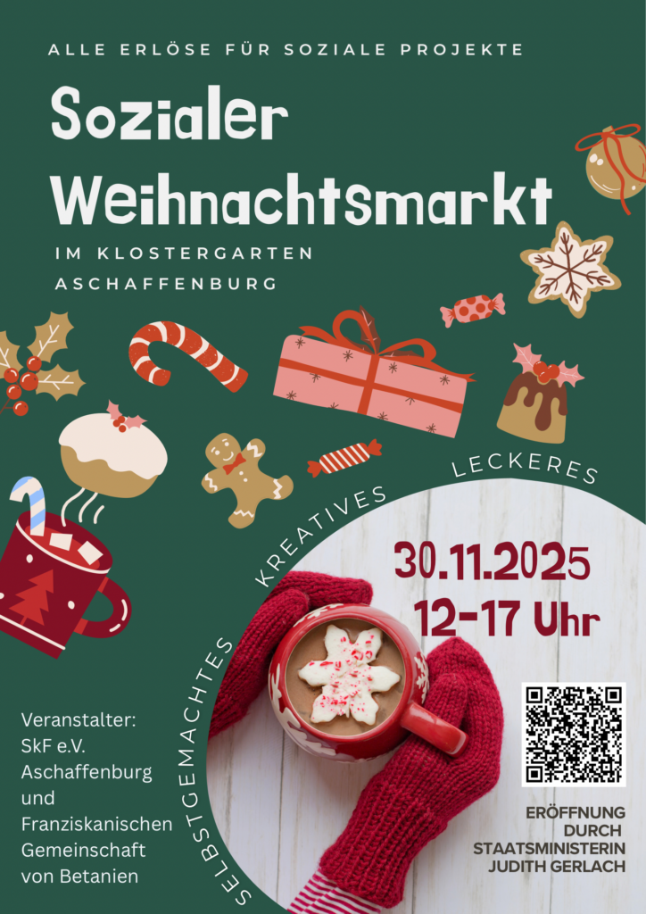 Sozialer Weihnachtsmarkt am 30.11.2025 von 12 – 17 Uhr